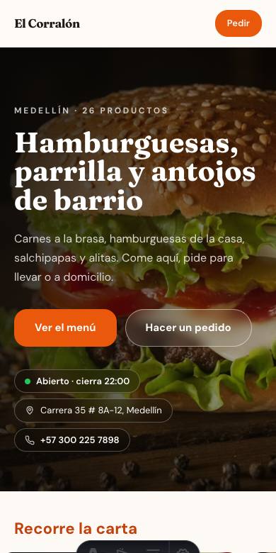Plantilla Mercado en celular