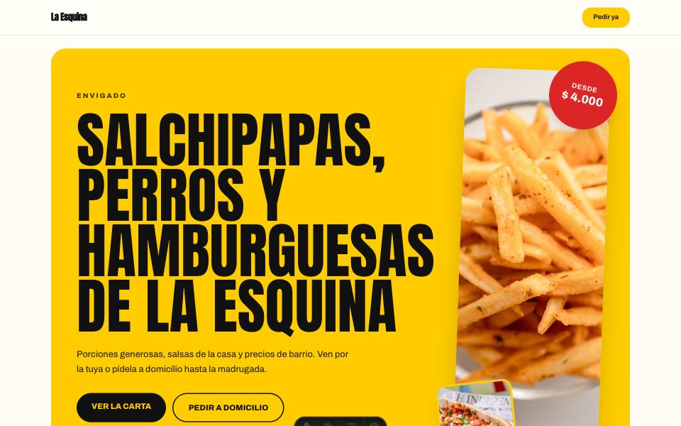 Plantilla Bold en escritorio