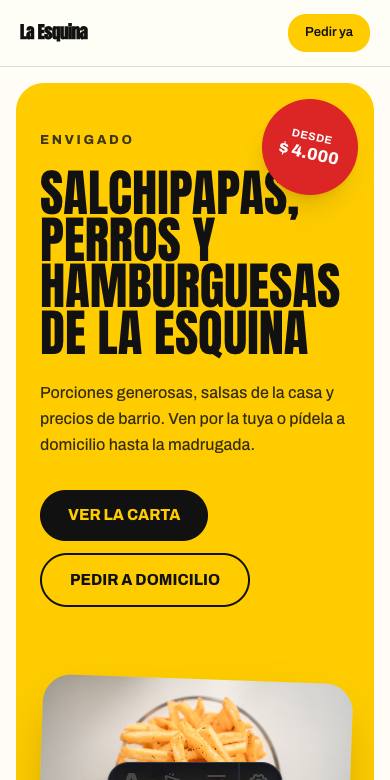 Plantilla Bold en celular