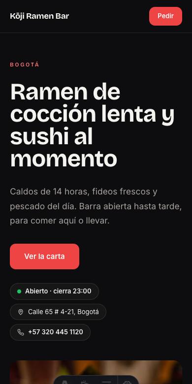 Plantilla Índice en celular