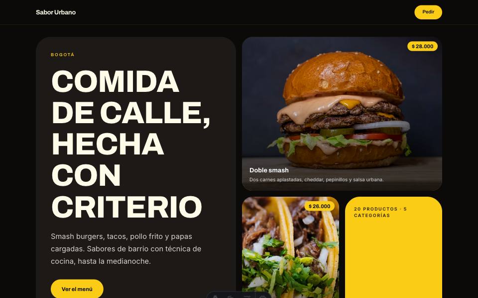 Plantilla Bento en escritorio