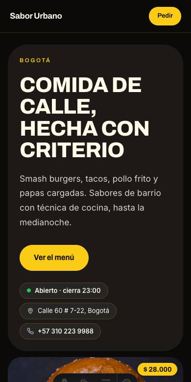 Plantilla Bento en celular
